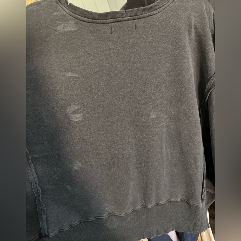 NWOT Free People / We the Free Camden Sweatshirt - black - XL IR - WASH - Picture 6 of 6